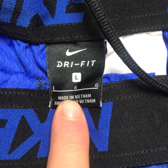 Blue Nike Shorts with pattern - Picture 3 of 3